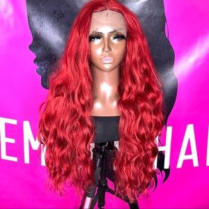 30inch Red Wine 13x2.5inch Synthetic Lace Front Hair Wig